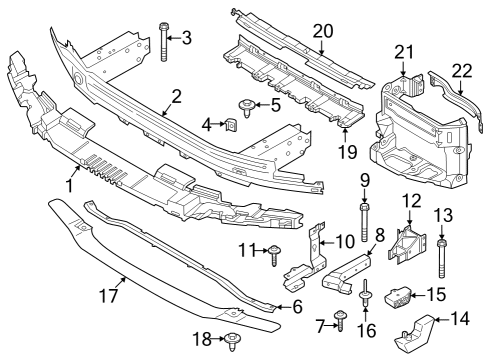 2023 BMW 530e MOUNT, BUMPER, FRONT, LOWER Diagram for 51118080576