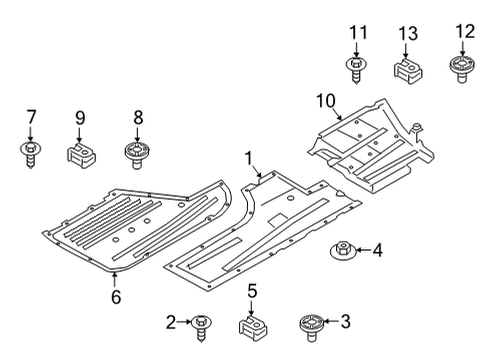 2025 BMW 430i xDrive Underfloor Coating Center Diagram for 51755A34869