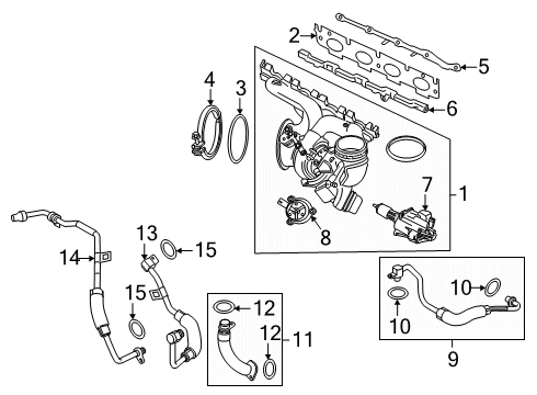 2025 BMW 228 xDrive Gran Coupe Turbocharger & Components Diagram 2