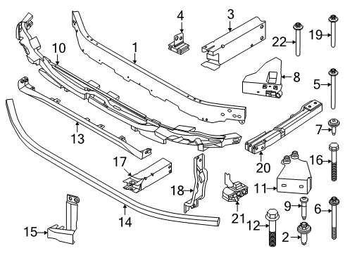 2024 BMW X2 CRASHBOX RIGHT Diagram for 51115A36224
