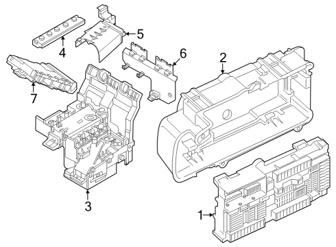 2021 BMW 530e REAR POWER DISTRIBUTION BOX Diagram for 61145A693D6