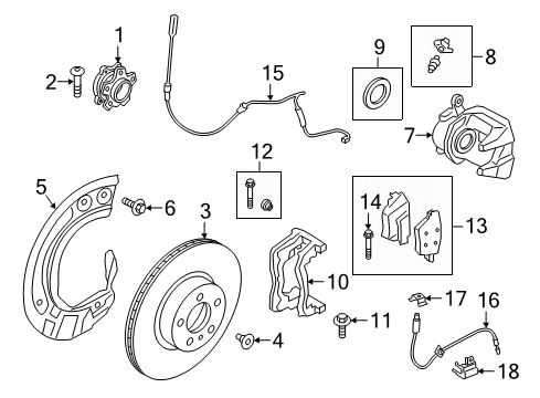 2022 BMW Z4 BRACKET FOR BRAKE HOSE, FRON Diagram for 34306877746