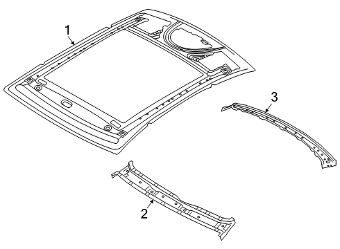 2024 BMW 530i xDrive FRAME, SKYROOF Diagram for 41315A6AB45