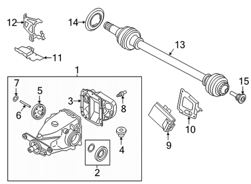 2025 BMW M440i OUTPUT SHAFT REAR LEFT Diagram for 33205A74AC1