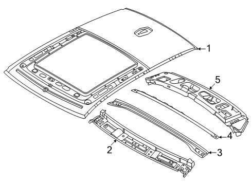2024 BMW X2 Roof & Components Diagram 4