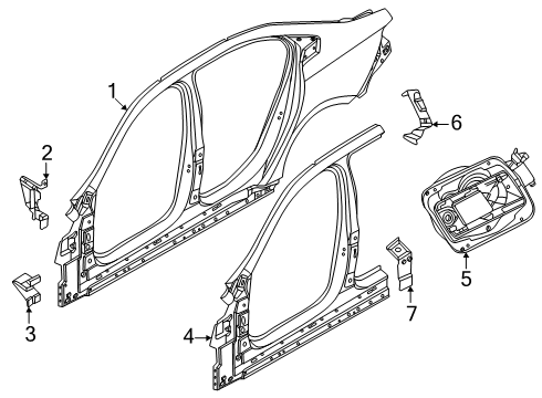 2025 BMW 550e xDrive Uniside Diagram 3