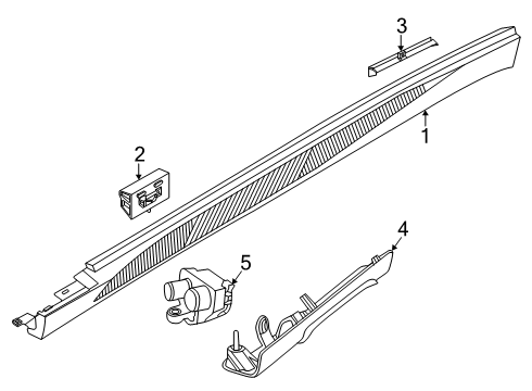 2025 BMW X3 Exterior Trim - Pillars Diagram 2