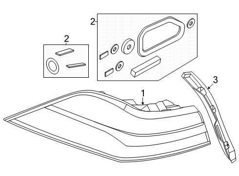 2024 BMW 530i xDrive TAIL LIGHT, SIDE PANEL RIGHT Diagram for 63218086054