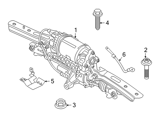 2025 BMW 550e xDrive Shroud, Switches & Levers, Steering Column Assembly, Steering Gear & Linkage, Steering Wheel & Trim Diagram 6