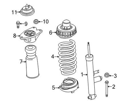 2023 BMW 430i Rear Coil Spring Diagram for 33536890983