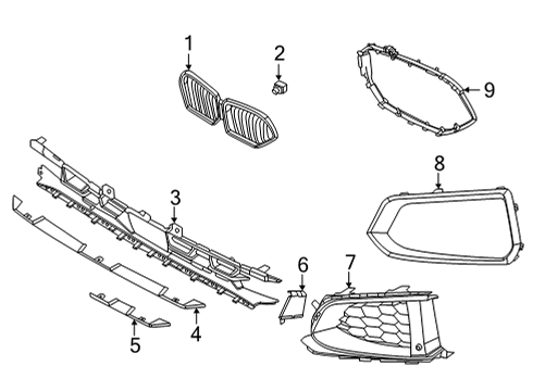 2022 BMW X6 M FINISHER, ROD, LEFT Diagram for 51117497273