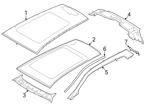 2022 BMW iX Glass Cover Diagram for 54105A27AF4