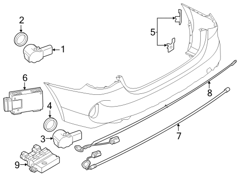 2023 BMW i4 KIT, MOUNT FOR PDC/PMA SENSO Diagram for 51125A1DB14