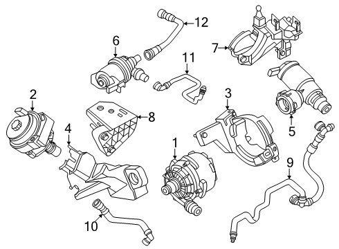 2025 BMW 540i xDrive HOSE SHUTOFF VALVE Diagram for 17127562175