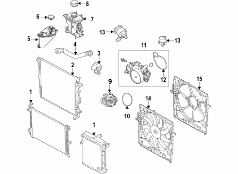 2021 BMW X6 HOSE, REMOTE, COOLANT RADIAT Diagram for 17128071759
