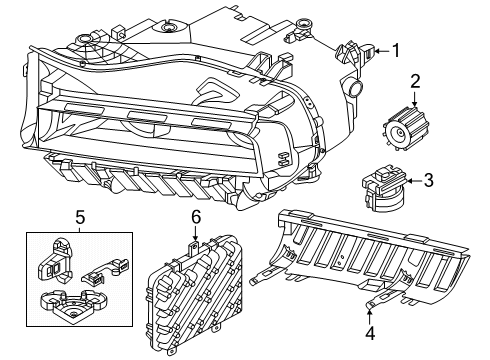 2023 BMW XM LED HEADLIGHT LOWER RIGHT Diagram for 63115A40892