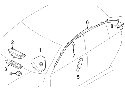 2025 BMW i7 KNEE PROTECTION AIRBAG MODUL Diagram for 72126943919