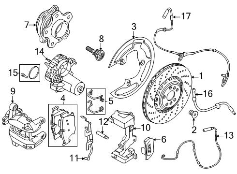 2025 BMW X3 Brake Pad Wear Sensor Diagram for 34358832142