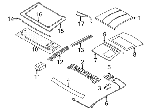 2022 BMW 840i Gran Coupe ROLLER BLIND, ALCANTARA Diagram for 54108079100
