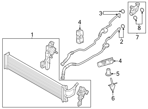 2024 BMW 760i xDrive Transmission Oil Cooler Diagram for 17115A18805