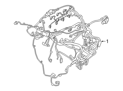 2021 BMW 540i WIRING HARNESS, ENGINE IGNIT Diagram for 12519452245