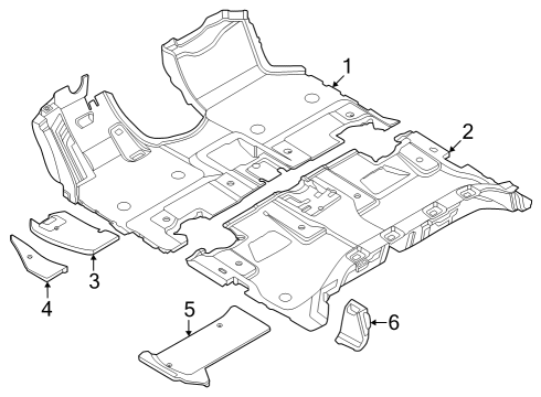 2025 BMW iX Front Floor Trim Cover Diagram for 51476926679
