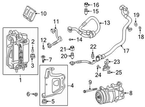 2021 BMW 840i xDrive A/C COMPRESSOR W/O MAGNETIC Diagram for 64529890656