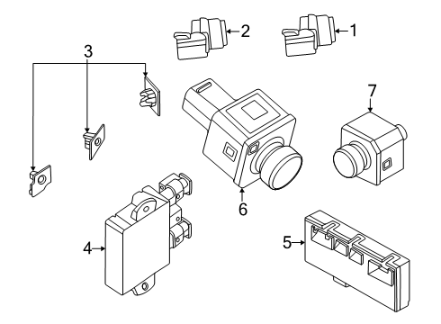 2024 BMW X2 KIT MOUNT PDC SENSOR REAR Diagram for 51125A86A39