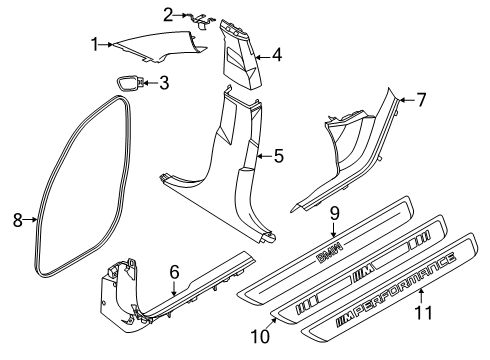 2025 BMW X3 EDGE PROTECTION FRONT DOOR Diagram for 51725A31EF0