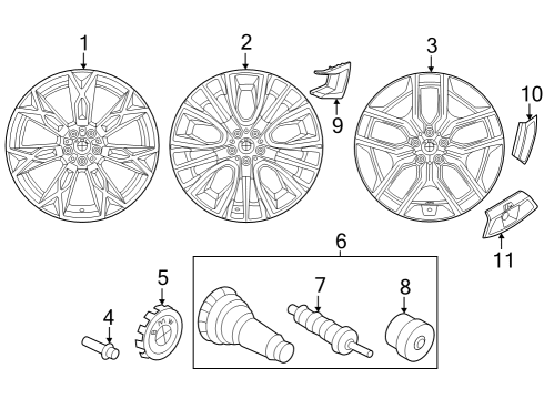2024 BMW i7 Disc Wheel Light Alloy Diagram for 36115A19DE4