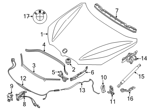 2021 BMW X1 SUPPORT, SEAL, LEFT Diagram for 51765A04E71