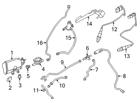 2021 BMW M240i xDrive Leak Diagnosis Module Diagram for 16137333302