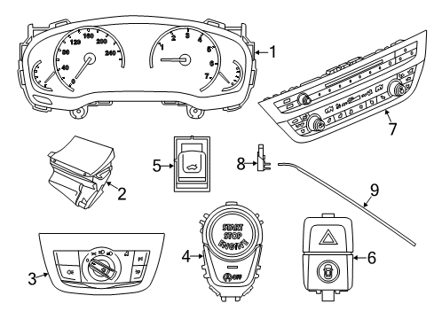 2021 BMW X3 Repair Kit For Radio/Climate Control Diagram for 64115A4A4B1