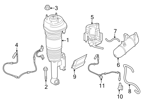 2023 BMW 760i xDrive AIR SPRING STRUT, REAR LEFT Diagram for 37105A44645