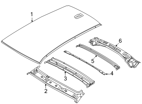 2025 BMW X3 Roof & Components Diagram 3
