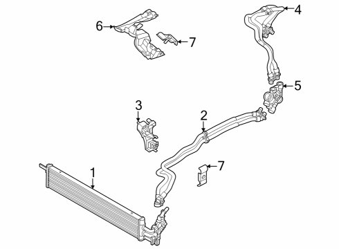 2024 BMW X6 Transmission Oil Cooler Line Diagram for 17229845896