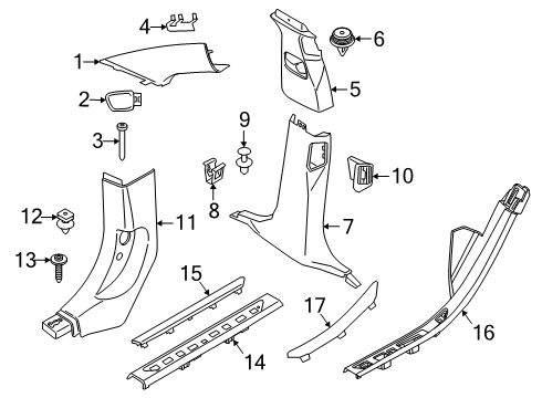 2022 BMW X7 VENTILATION OUTLET, LEFT Diagram for 51437937353