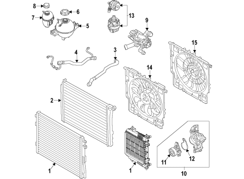 2024 BMW X7 HOSE EXTERNAL RADIATOR Diagram for 17129844556