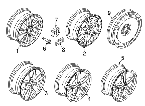 2024 BMW 228i Gran Coupe COMPACT SPARE WHEEL, STEEL Diagram for 36115A062D8