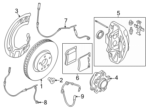 2024 BMW i5 Brake Components Diagram 3