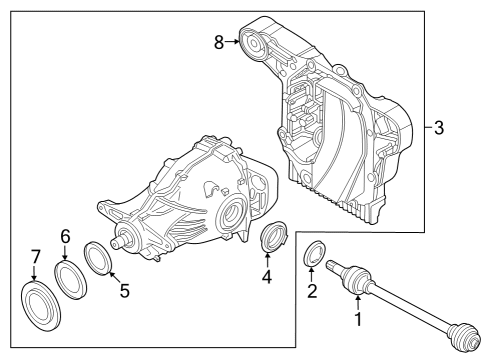 2024 BMW 430i Gran Coupe FINAL DRIVE WITH DIFFERENTIA Diagram for 33109844105