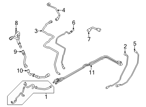 2025 BMW 540i xDrive HOSE INTAKE SYSTEM Diagram for 17127562177