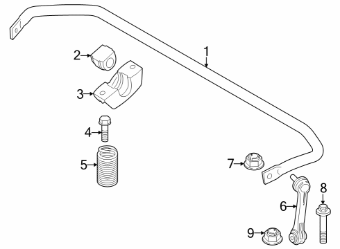 2025 BMW 740i Stabilizer Rubber Mounting Diagram for 33557915631