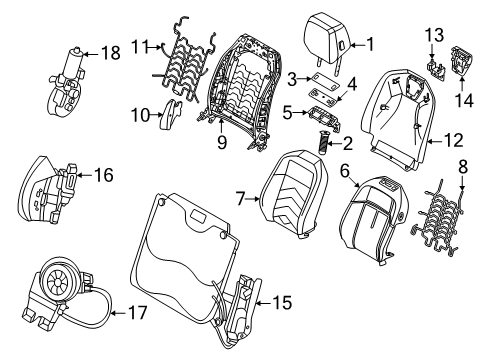 2025 BMW 540i xDrive DECORATIVE TRIM, BACKREST, R Diagram for 52105A4F0E5