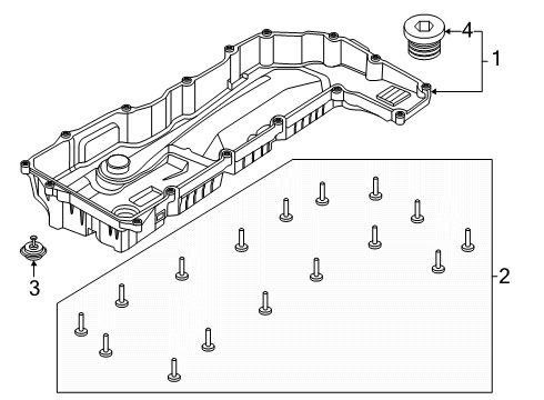 2025 BMW X6 KIT OIL PAN AUTOMATIC TRANSM Diagram for 24115A13224