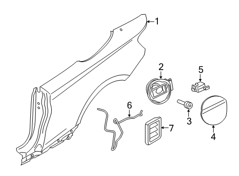 2021 BMW 230i Right Rear Side Panel Diagram for 41009633540
