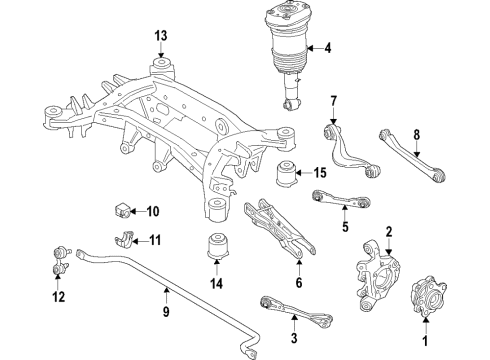2024 BMW X5 M AIR SUSPENSION STRUT RIGHT R Diagram for 37105A40B54