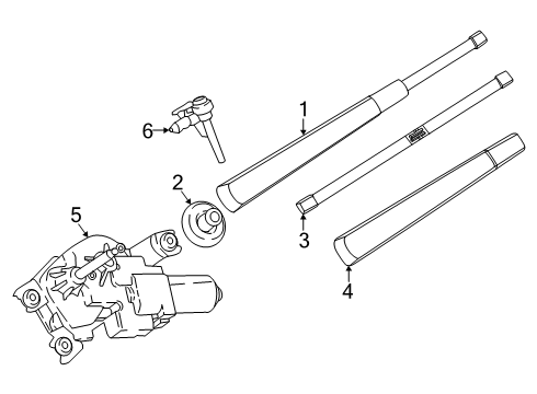 2025 BMW X3 REAR WINDOW WIPER MOTOR Diagram for 67635A29190