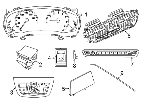 2022 BMW X4 Instrument Cluster Diagram for 62105B4A589