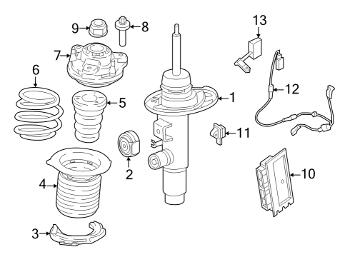 2024 BMW 430i xDrive Gran Coupe Spring Strut Front Left VDC Diagram for 37106886253